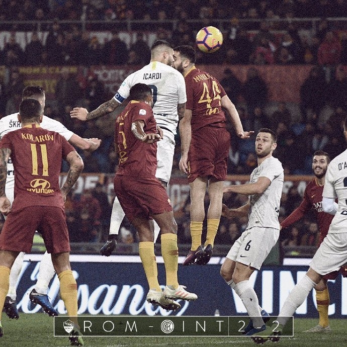 罗马主场3-3逼平国米，展现实力